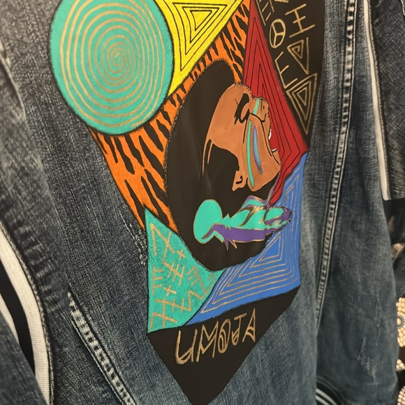 Antonio Designs Custom Umoja Native Washed Denim Jacket - Picture 5 of 5